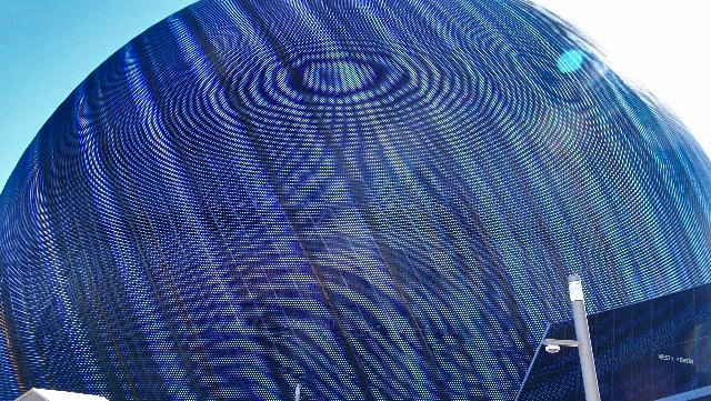 External view of the Sphere, Las Vegas