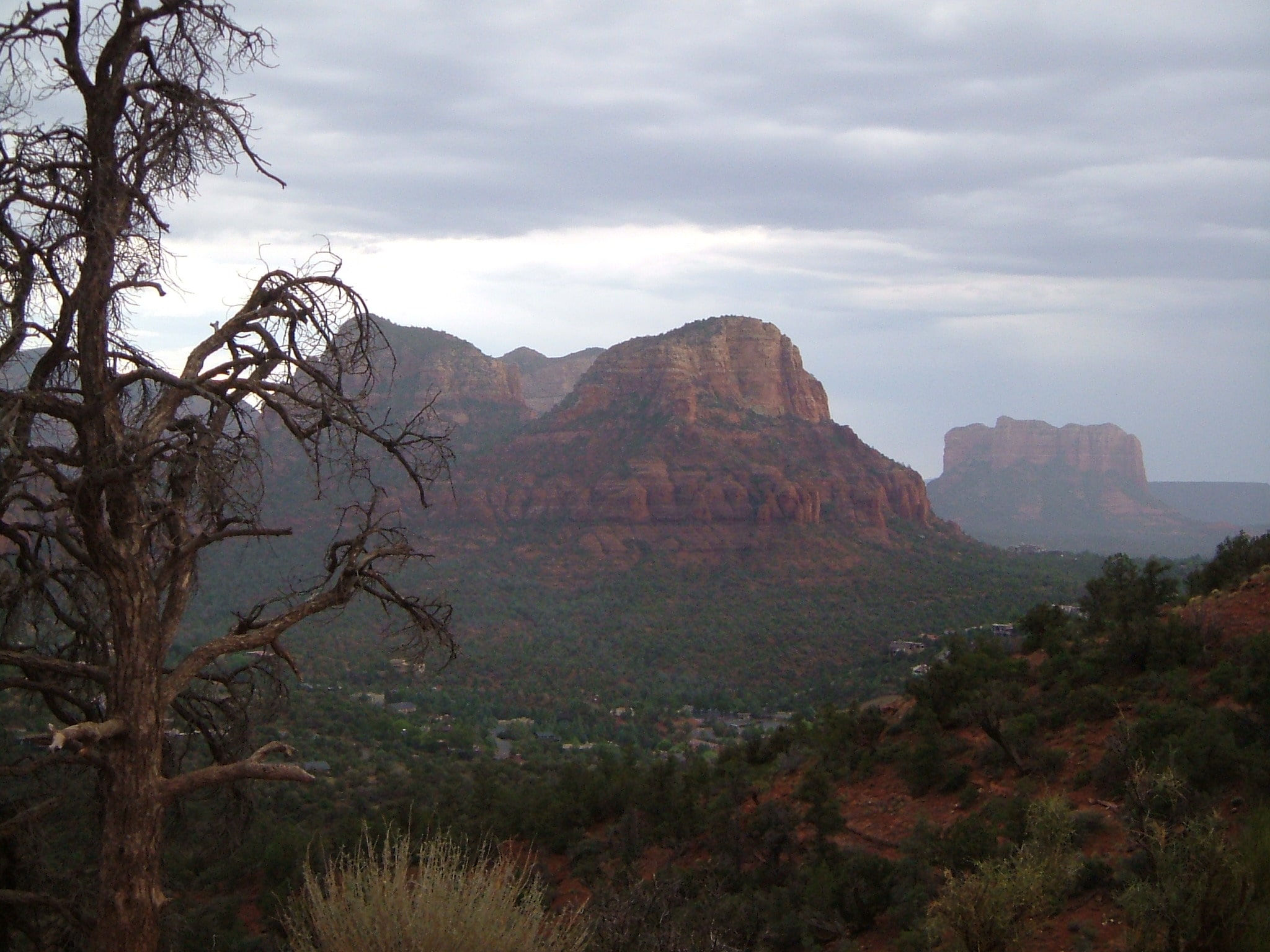 Mythical-looking rock formations from view at Airport Vortex, Sedona, Arizona, USA