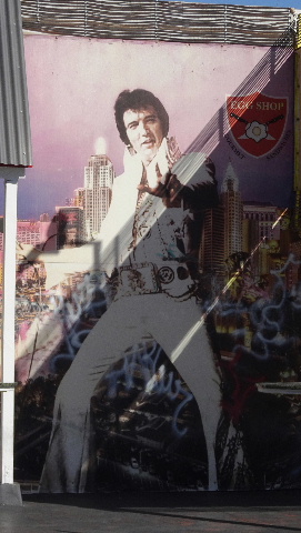 Painting of Elvis Presley in Las Vegas