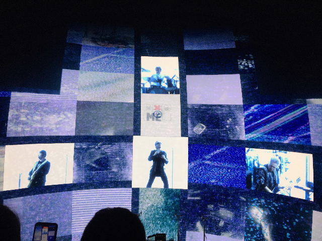 Patchwork digital imagery incorporating Achtung Baby album design for opening song in the Sphere, Las Vegas