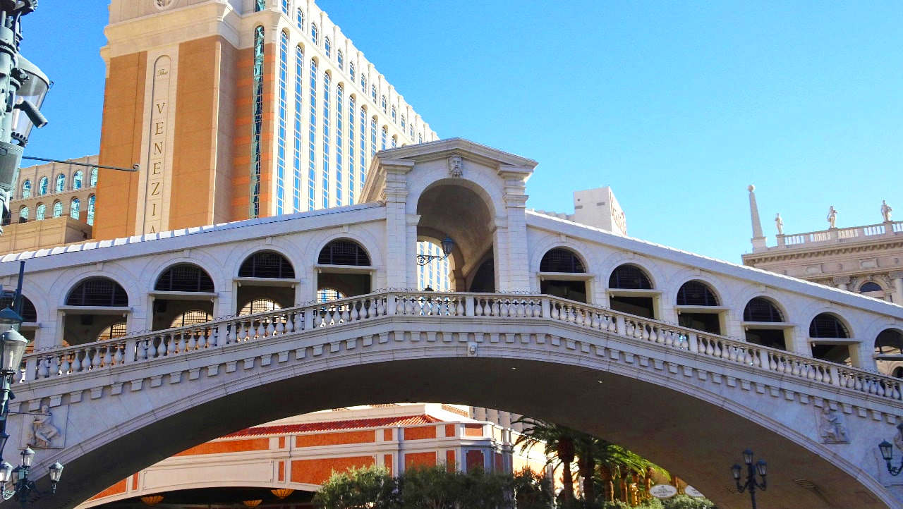 Replica Rialto Bridge outside The Venetian