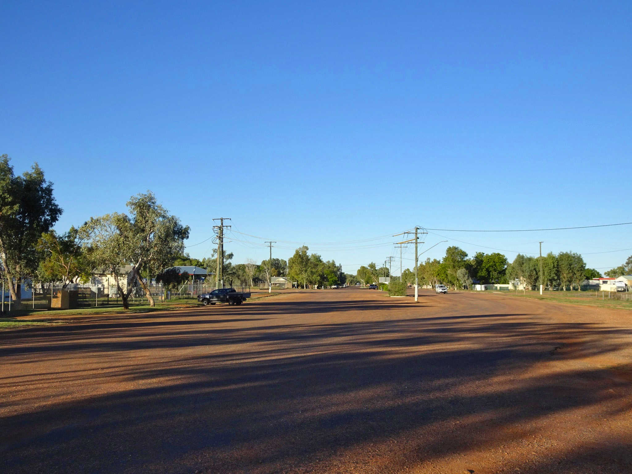 Very wide, virtually empty streets of Boulia