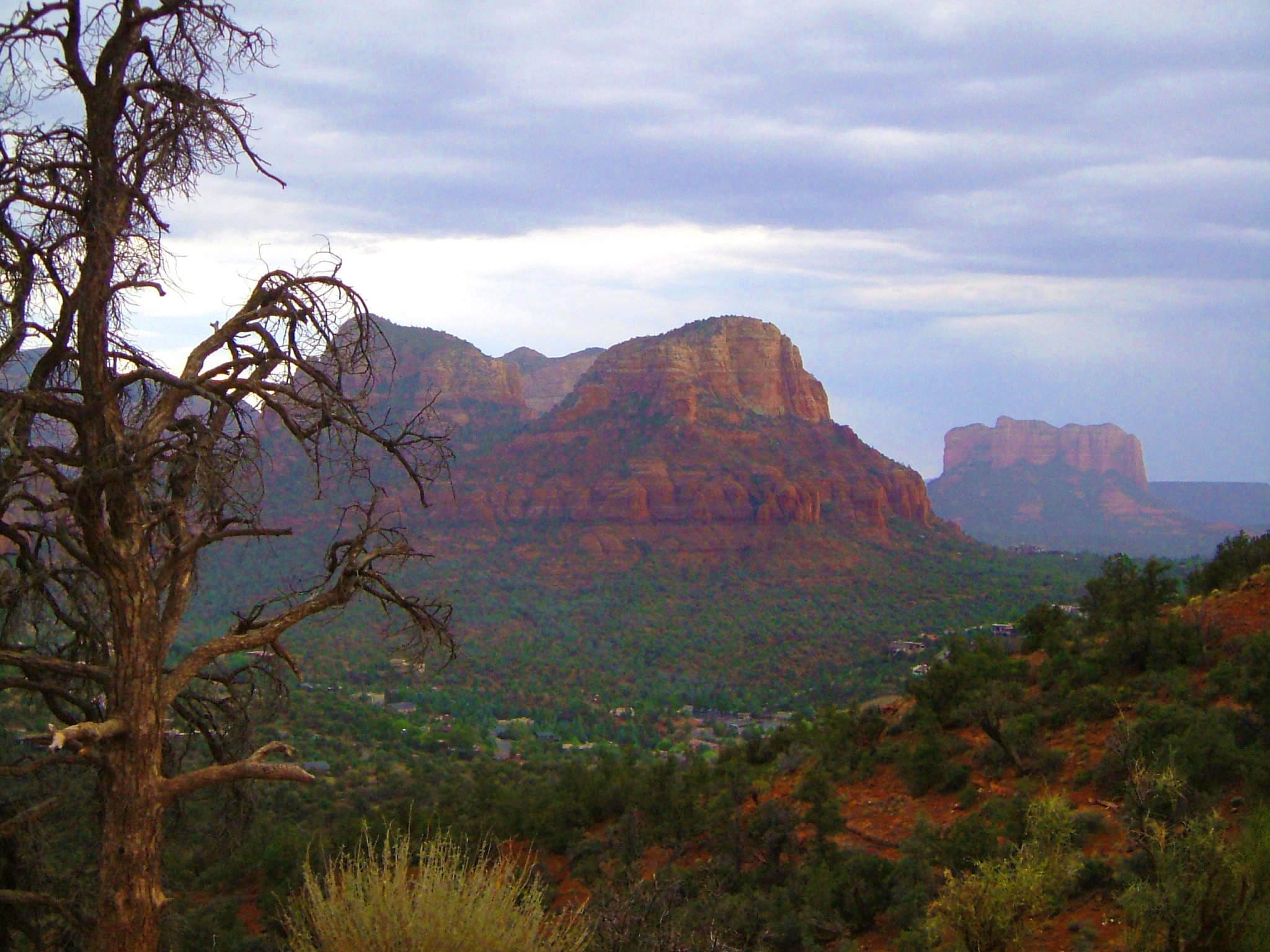 Mythical-looking rock formations from view at Airport Vortex, Sedona, Arizona, USA