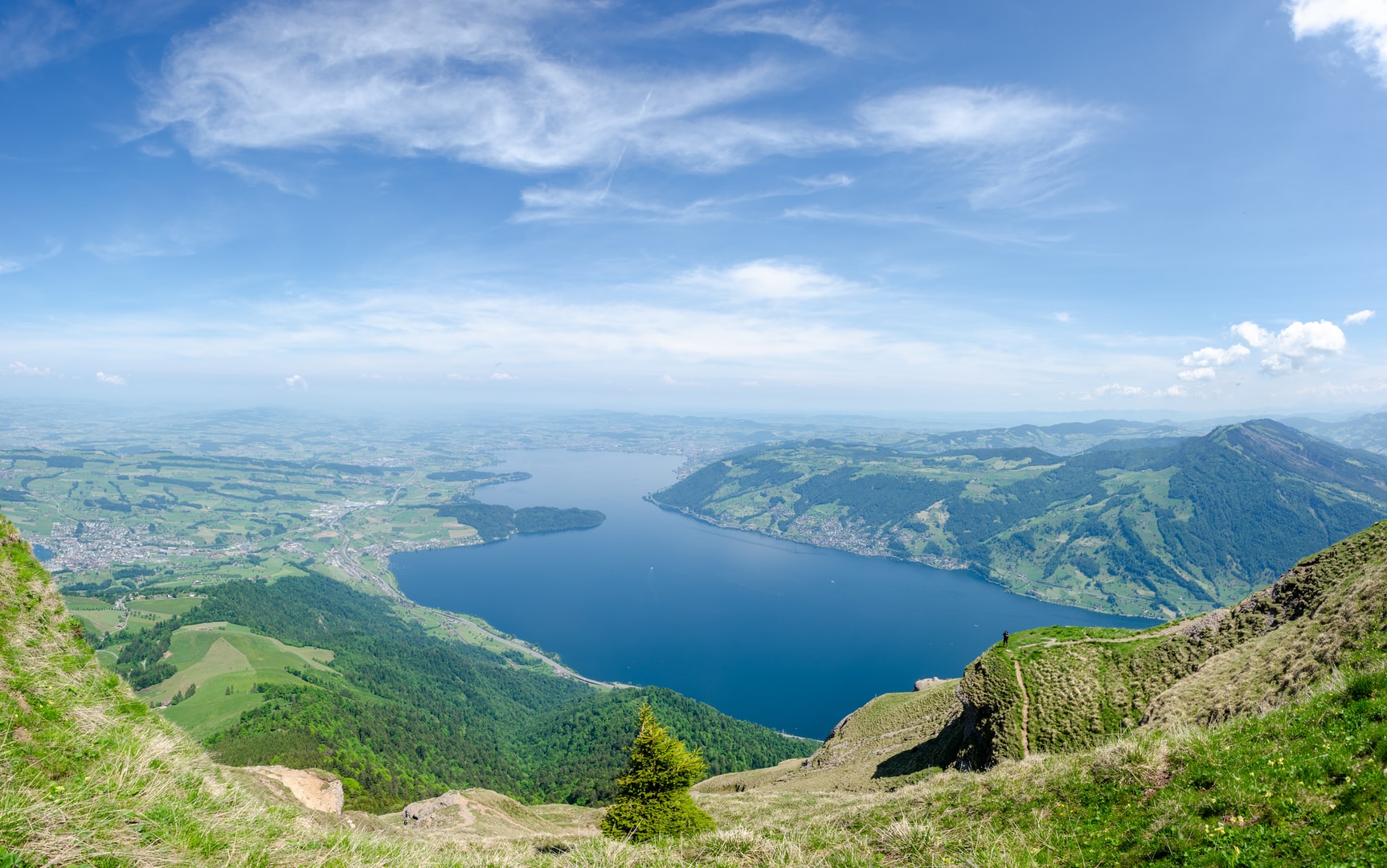 Aerials of Lake Lucerne, Switzerland